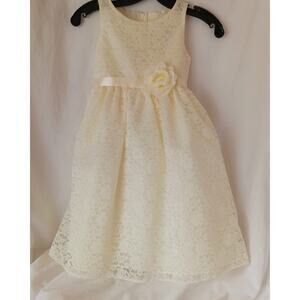 Sophia Young Designs Ivory Lace Flower Girl Pageant Dress Size 6 NWT